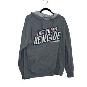 All Time Low "Last Young Renegade" Graphic Gray Pullover Hoodie Size XL